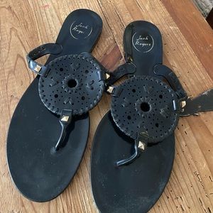 Jack Rogers black jellies